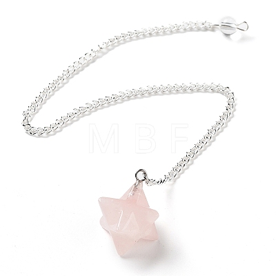 Natural Rose Quartz Pendant Dowsing Pendulums G-Q016-04F-1