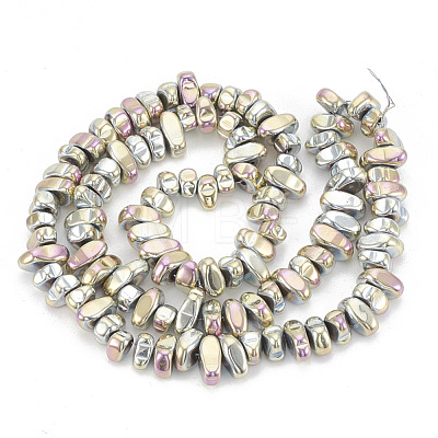 Electroplate Non-magnetic Synthetic Hematite Beads Strands G-T061-120R-1