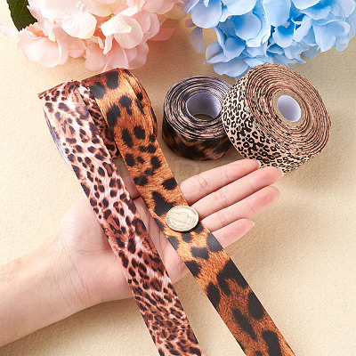 Leopard Printed Grosgrain Ribbons OCOR-TA0001-16-1