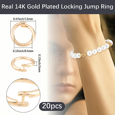 20Pcs Brass Open Jump Rings KK-BBC0023-10D-1