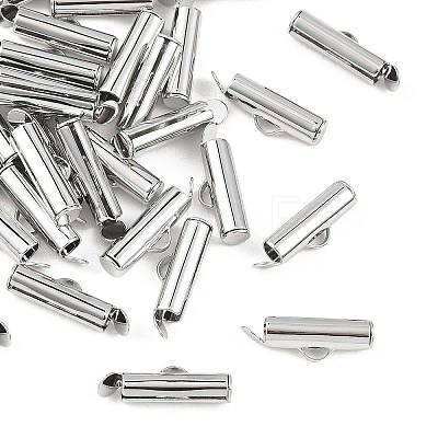 SHEGRACE Brass Slide On End Clasp Tubes XGRQ1R207-357P-1