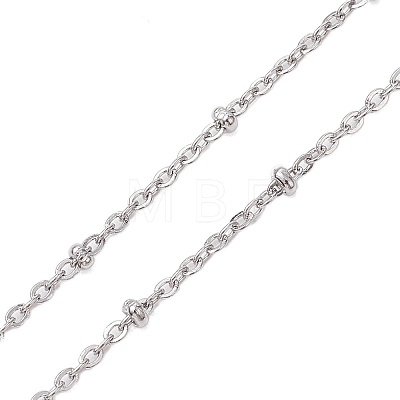 304 Stainless Steel Satellite Chain Slider Necklace Making AJEW-JB01248-02-1