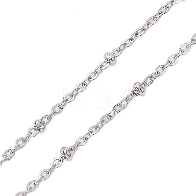 Non-Tarnish 304 Stainless Steel Satellite Chain Slider Necklace Making AJEW-JB01248-02-1