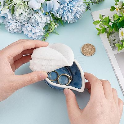 Ocean Style Porcelain Storage Box AJEW-WH0329-50-1