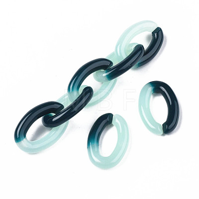 Two Tone Opaque Acrylic Linking Rings OACR-S038-035C-1