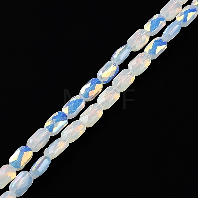 Transparent Electroplate Glass Beads Strands GLAA-Q099-G01-05-1