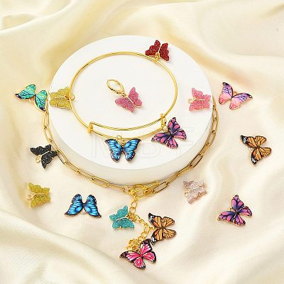 DIY Butterfly Pendant Jewelry Making Finding Kit DIY-SZ0007-53-1