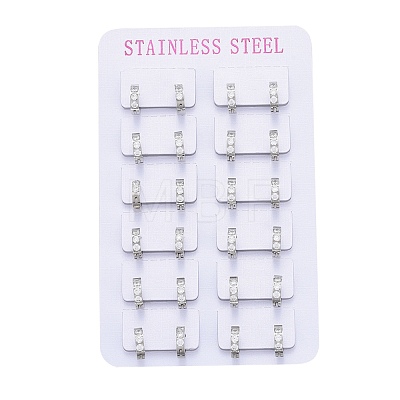 304 Stainless Steel Huggie Hoop Earrings EJEW-L252-036P-1