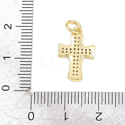 Brass Micro Pave Cubic Zirconia Pendants KK-F938-24B-G-1