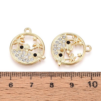 Alloy and Rhinestone Pendants PALLOY-T092-18A-G-1