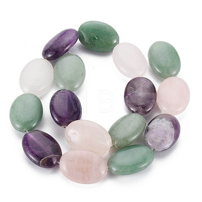 Natural Green Aventurine & Rose Quartz & Amethyst Beads Strands X-G-S359-353-1