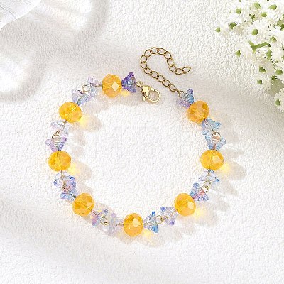 Halloween Glass Beaded Bracelets for Women BJEW-JB14451-1