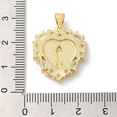 Rack Plating Brass Micro Pave Cubic Zirconia with Synthetic Opal Pendants KK-D088-34G-1