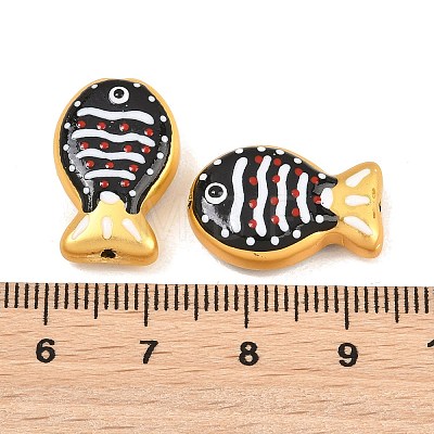 Baking Paint Opaque Glass Enamel Beads GL-CBA4370-01E-1