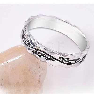 Dragon Pattern 201 Stainless Steel Finger Rings for Men FS-WG77ECB-01-1