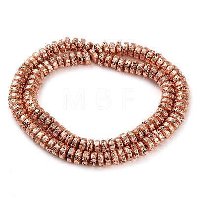 Electroplated Natural Lava Rock Beads Strands G-I360-A02-03-1