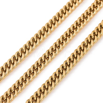 Ion Plating(IP) 304 Stainless Steel Cuban Link Chains X-STAS-N0013-21G-1