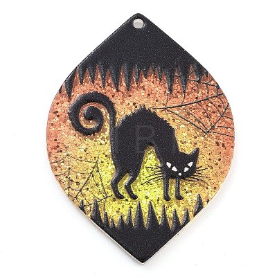 Halloween Printed Acrylic Pendants MACR-M048-02H-1