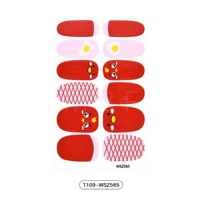 Avocados & Strawberries & Flowers Full Cover Nail Art Stickers MRMJ-T109-WSZ565-1