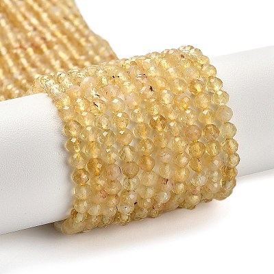 Natural Citrine Beads Strands G-Z074-A03-02-1