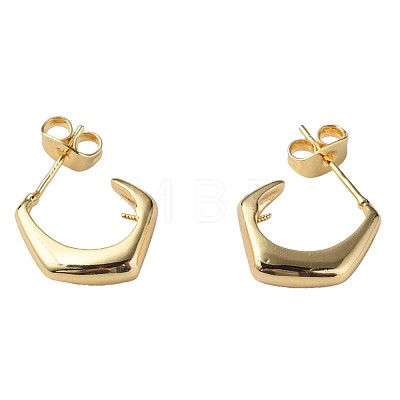 Brass Stud Earring Findings KK-N233-366-1