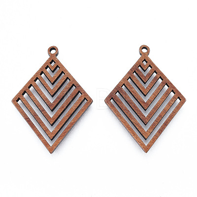 Natural Walnut Wood Pendants X-WOOD-N011-011-1