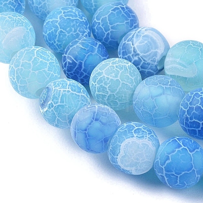Natural Weathered Agate Beads Strands G-L534-05-6mm-1