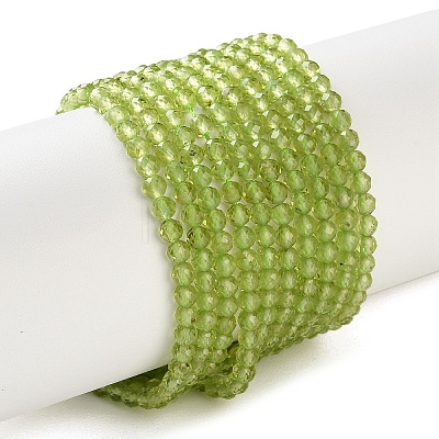Natural Peridot Beads Strands G-P603-C-3mm-01-1