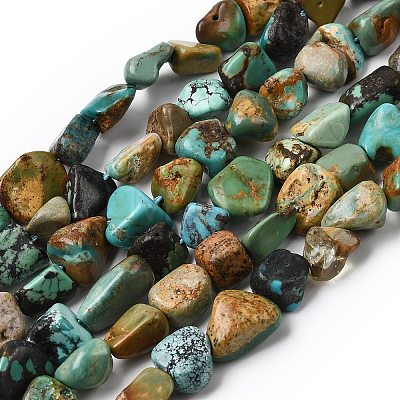 Natural HuBei Turquoise Beads Strands G-B161-B09-1