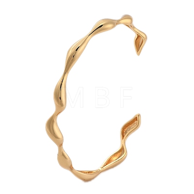 Brass Cuff Bangles for Women BJEW-F482-10G-1