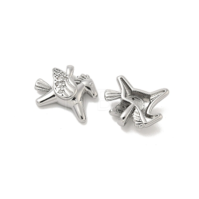 Brass Micro Pave Cubic Zirconia Charms KK-B166-07P-1