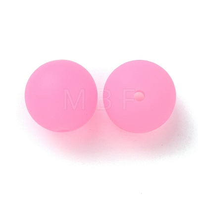 Luminous Round Food Grade Silicone Beads SIL-TAC0007-04I-1