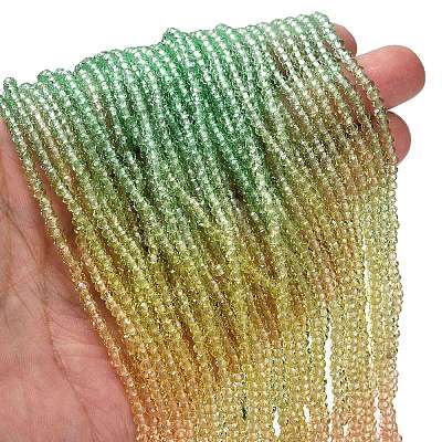 Transparent Painted Glass Beads Strands X1-DGLA-A034-T1mm-A04-1