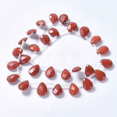 Natural Red Jasper Beads Strands G-G822-13B-1