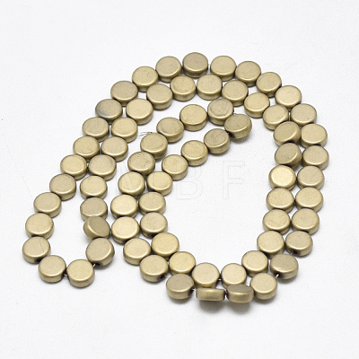 Electroplate Non-magnetic Synthetic Hematite Beads Strands G-T061-17E-1