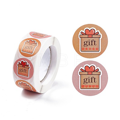 2 Colors Paper Gift Sticker Rolls X-STIC-E001-12-1