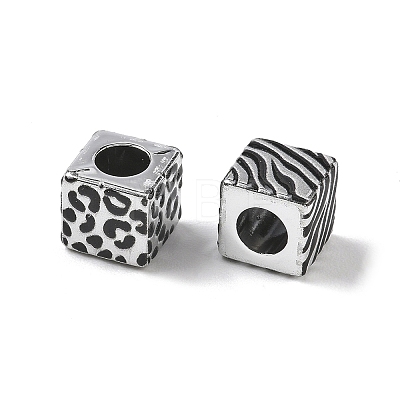 Plating Acylic Enamel European Beads AC-CBAE004-01A-1