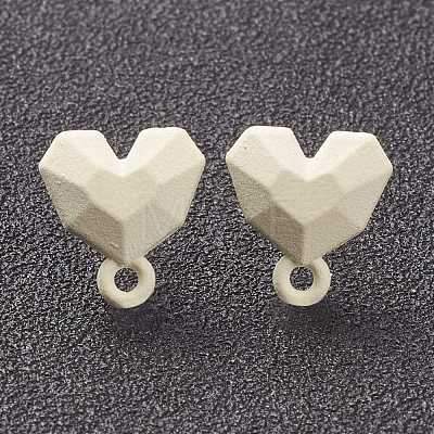 Spray Painted Alloy Stud Earrings Findings FIND-I015-E05-1