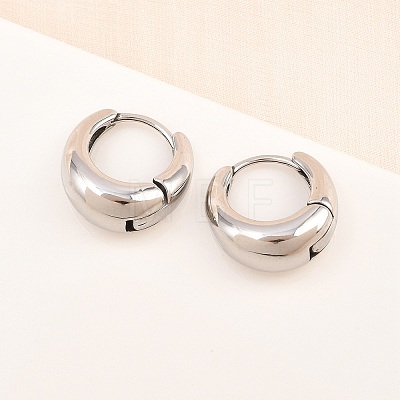 316 Surgical Stainless Hoop Earrings EJEW-C160-06A-P-1