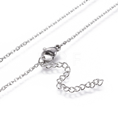 304 Stainless Steel Pendant Necklaces NJEW-F274-03P-B-1
