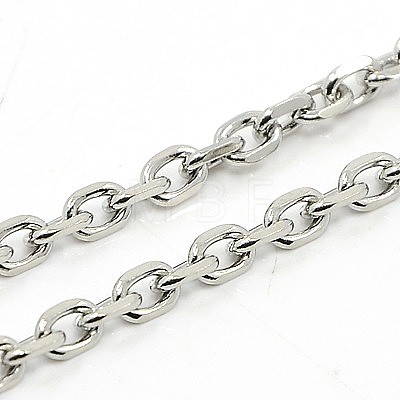 304 Stainless Steel Necklaces NJEW-F027-40-3.5mm-1
