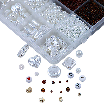 DIY 24 Style Acrylic & ABS Beads Jewelry Making Finding Kit DIY-NB0012-02C-1