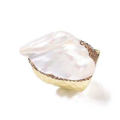 Natural Pearl Irregular Nuggets Open Cuff Ring G-I330-12LG-1