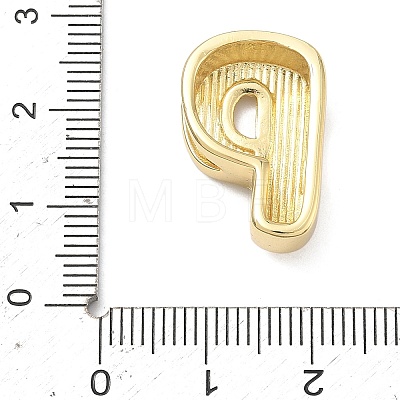 Brass Initial Beads KK-B167-27G-01P-1