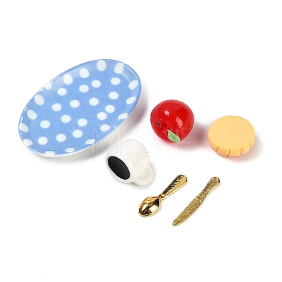 Resin Miniature Breakfast Set Ornaments DIY-H174-01D-1