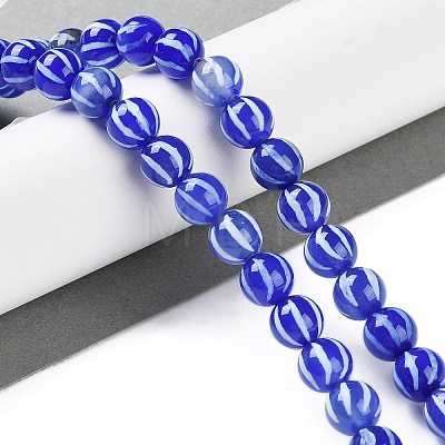 Tibetan Style dZi Agate Beads Strands G-B084-A06-01-1