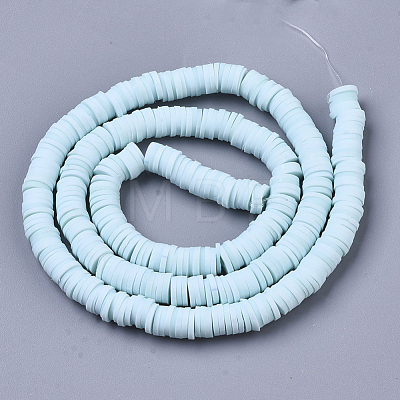 Handmade Polymer Clay Beads Strands CLAY-R089-6mm-032-1