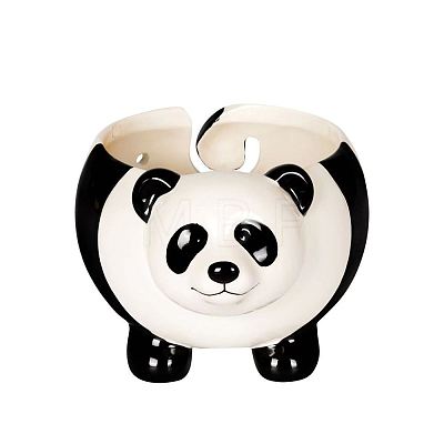 Lovely Panda Shape Handmade Porcelain Yarn Bowl Holder SENE-PW0022-05-1