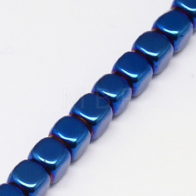 Electroplate Non-magnetic Synthetic Hematite Beads Strands G-J172-4x4mm-01-1