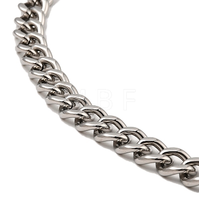 304 Stainless Steel Cuban Link Chain Necklaces NJEW-D050-01D-P-1